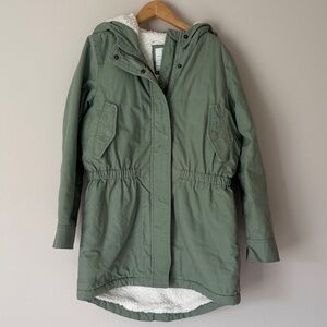 GAP Olive Green Hooded Parka Jacket